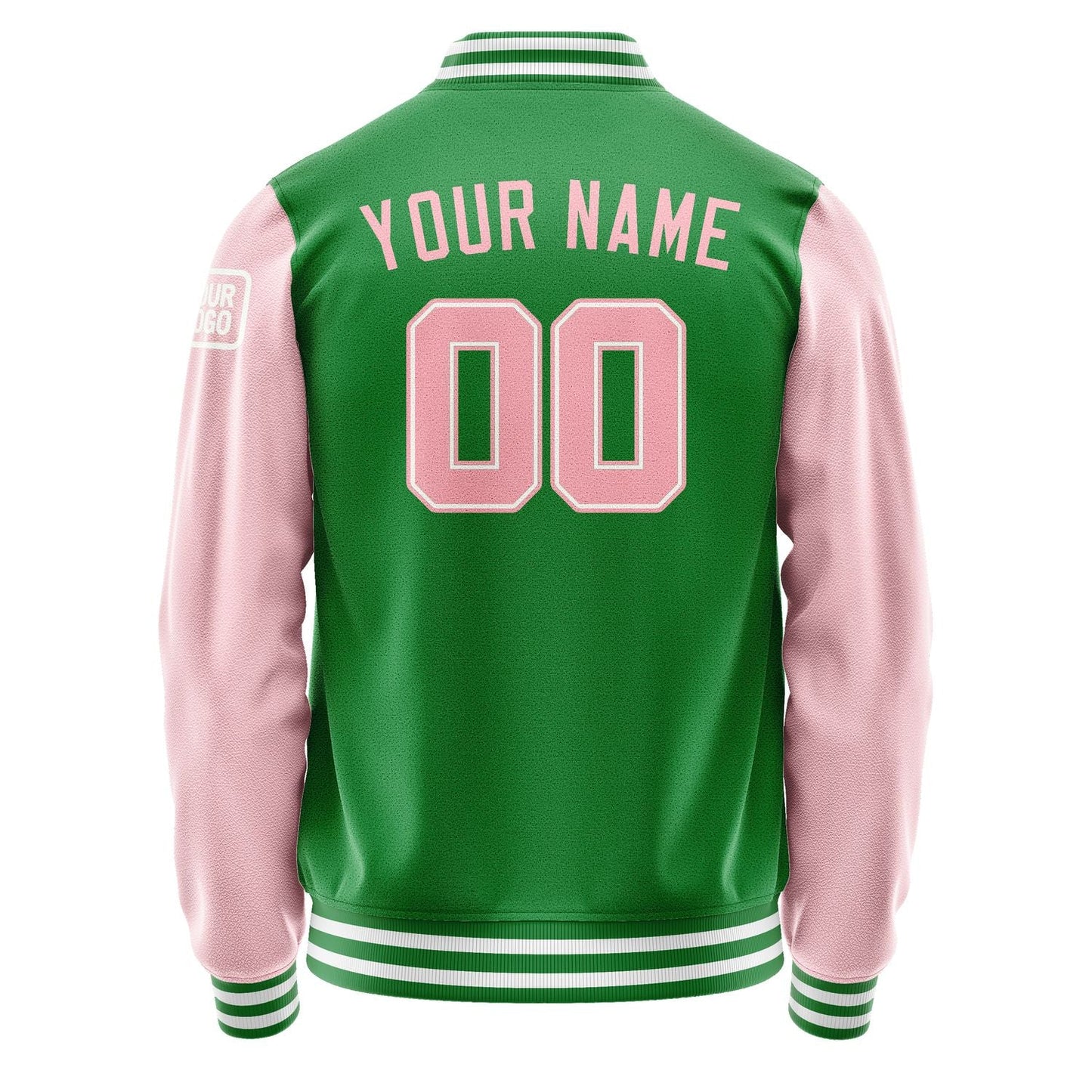 Custom Emerald Green Light Pink Jacket Jb2424212418211818