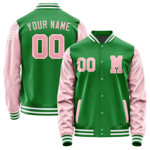 Custom Emerald Green Light Pink Jacket Jb2424212418211818