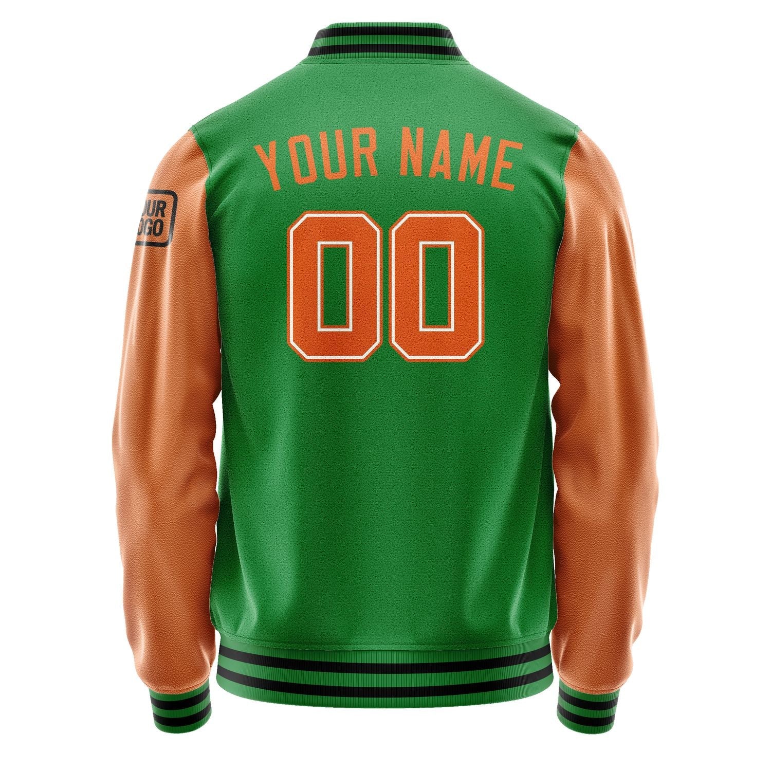 Custom Emerald Green Orange Jacket Jb2424282417281817