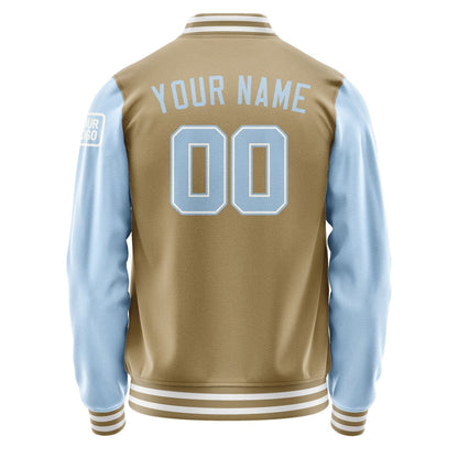Custom Light Khaki Light Blue Jacket Jb2525082518081818