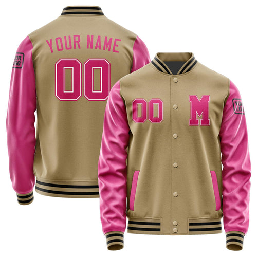 Custom Light Khaki Pink Jacket Jb2525132517131817