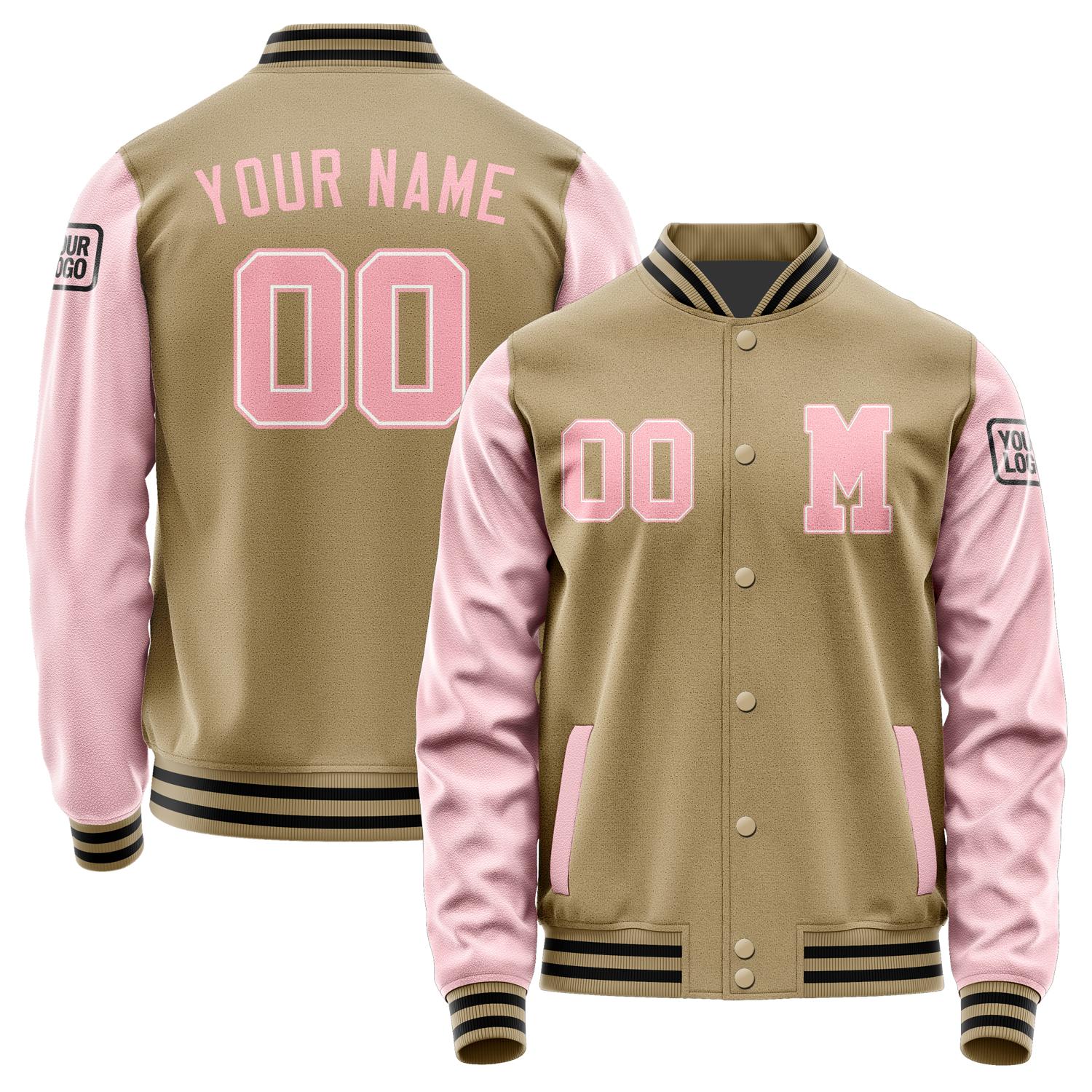 Custom Light Khaki Light Pink Jacket Jb2525212517211817