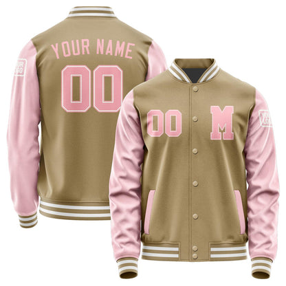 Custom Light Khaki Light Pink Jacket Jb2525212518211818
