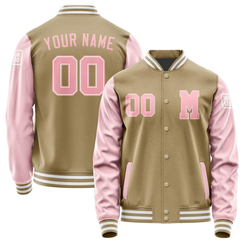 Custom Light Khaki Light Pink Jacket Jb2525212518211818