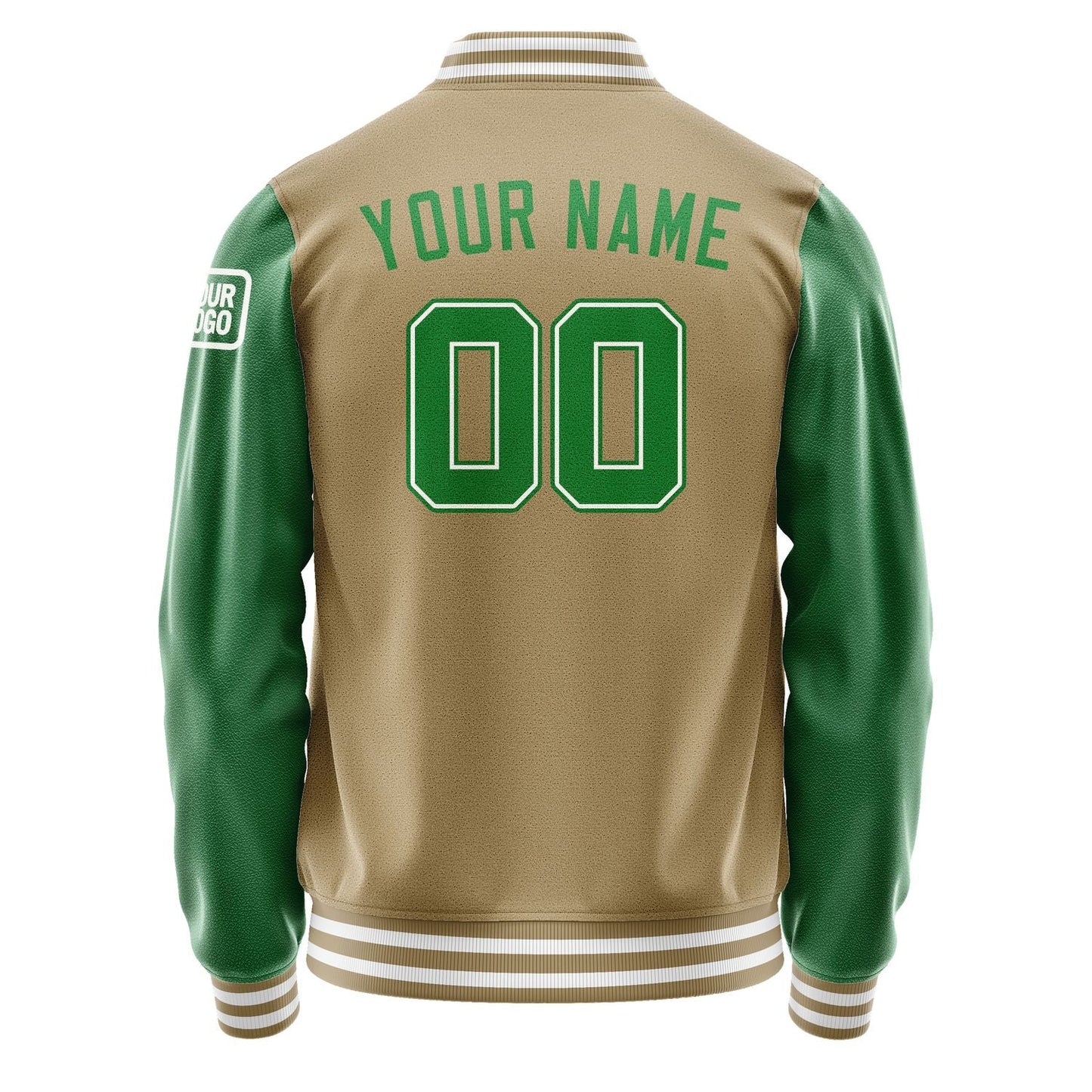 Custom Light Khaki Emerald Green Jacket Jb2525242518241818