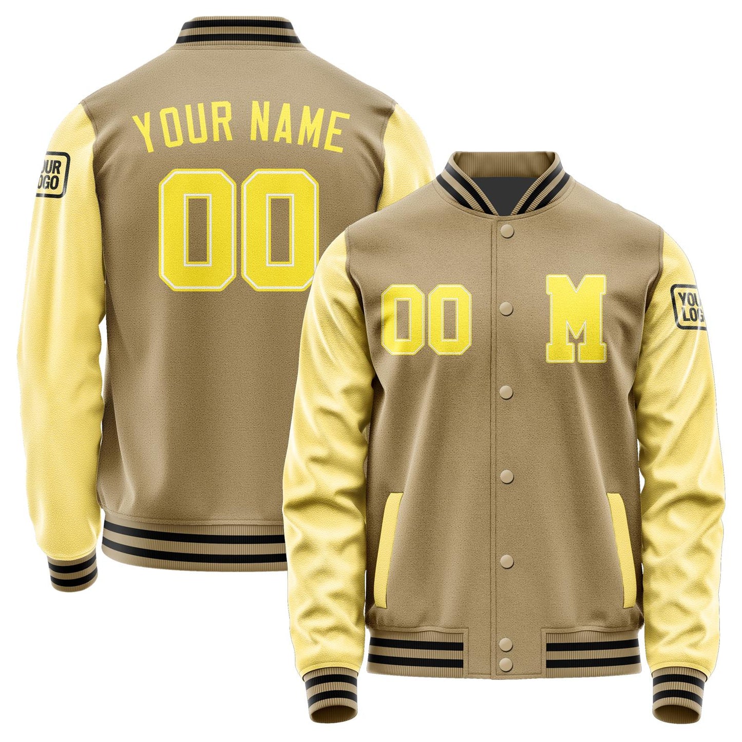 Custom Light Khaki Light Yellow Jacket Jb2525262517261817