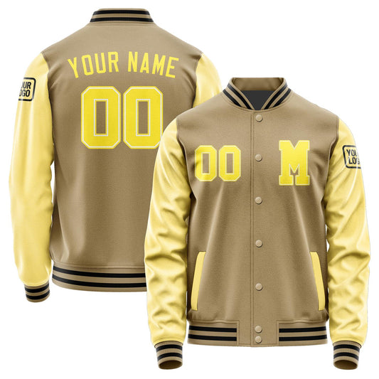 Custom Light Khaki Light Yellow Jacket Jb2525262517261817