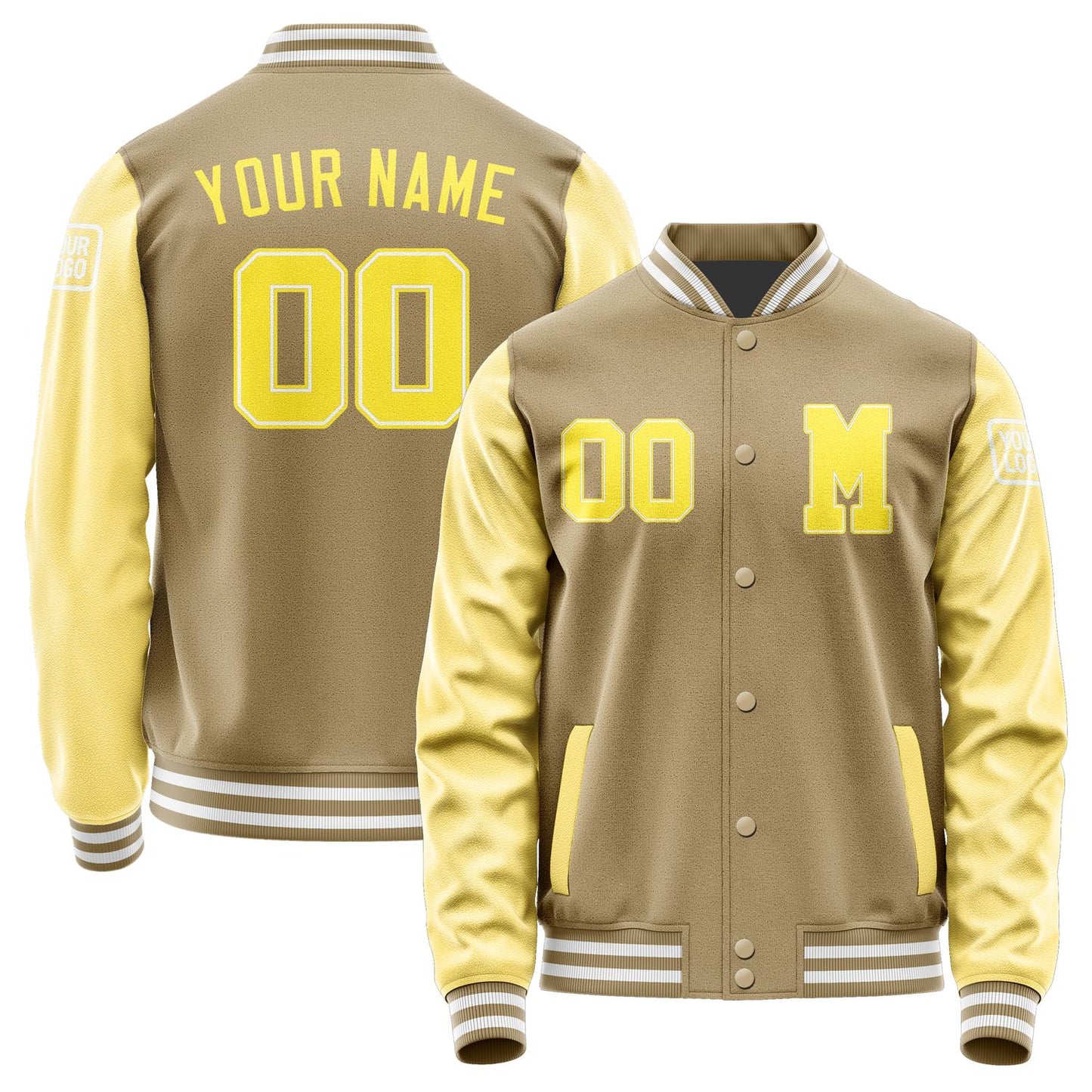 Custom Light Khaki Light Yellow Jacket Jb2525262518261818
