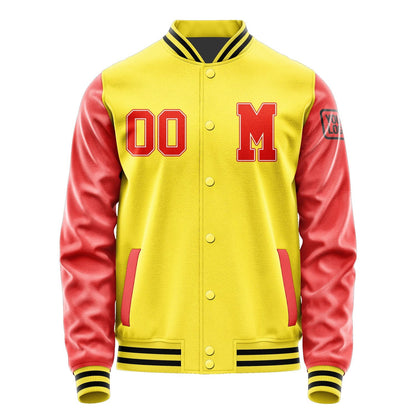 Custom Light Yellow Orange Red Jacket Jb2626122617121817