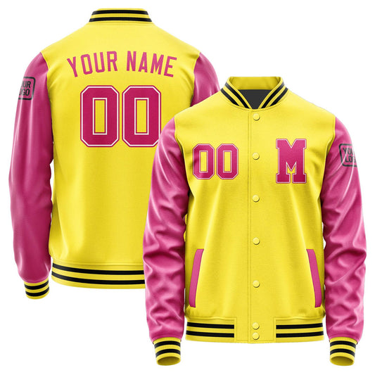 Custom Light Yellow Pink Jacket Jb2626132617131817
