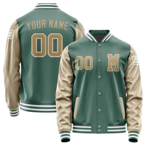 Custom Blue Green Light Khaki Jacket Jb2727252718251818