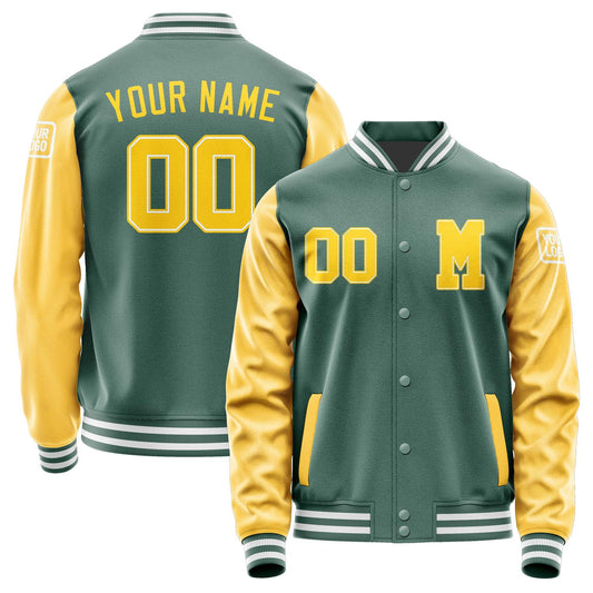 Custom Blue Green Gold Jacket Jb2727302718301818