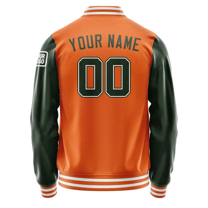 Custom Orange Dark Green Jacket Jb2828062818061818