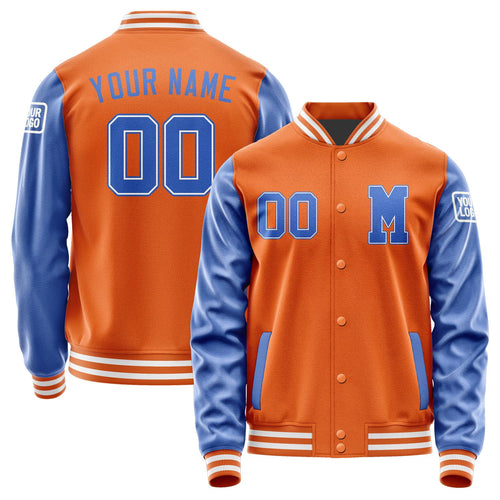 Custom Orange Sky Blue Jacket Jb2828092818091818