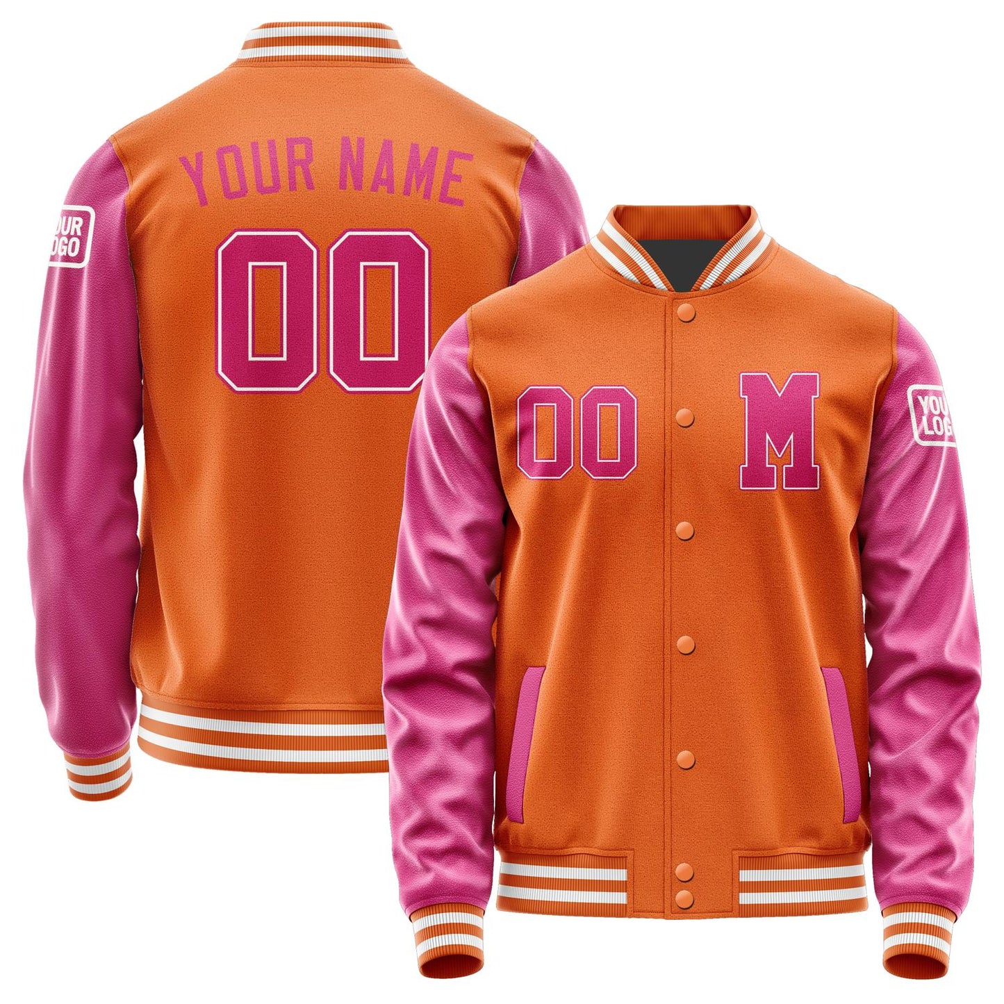 Custom Orange Pink Jacket Jb2828132818131818