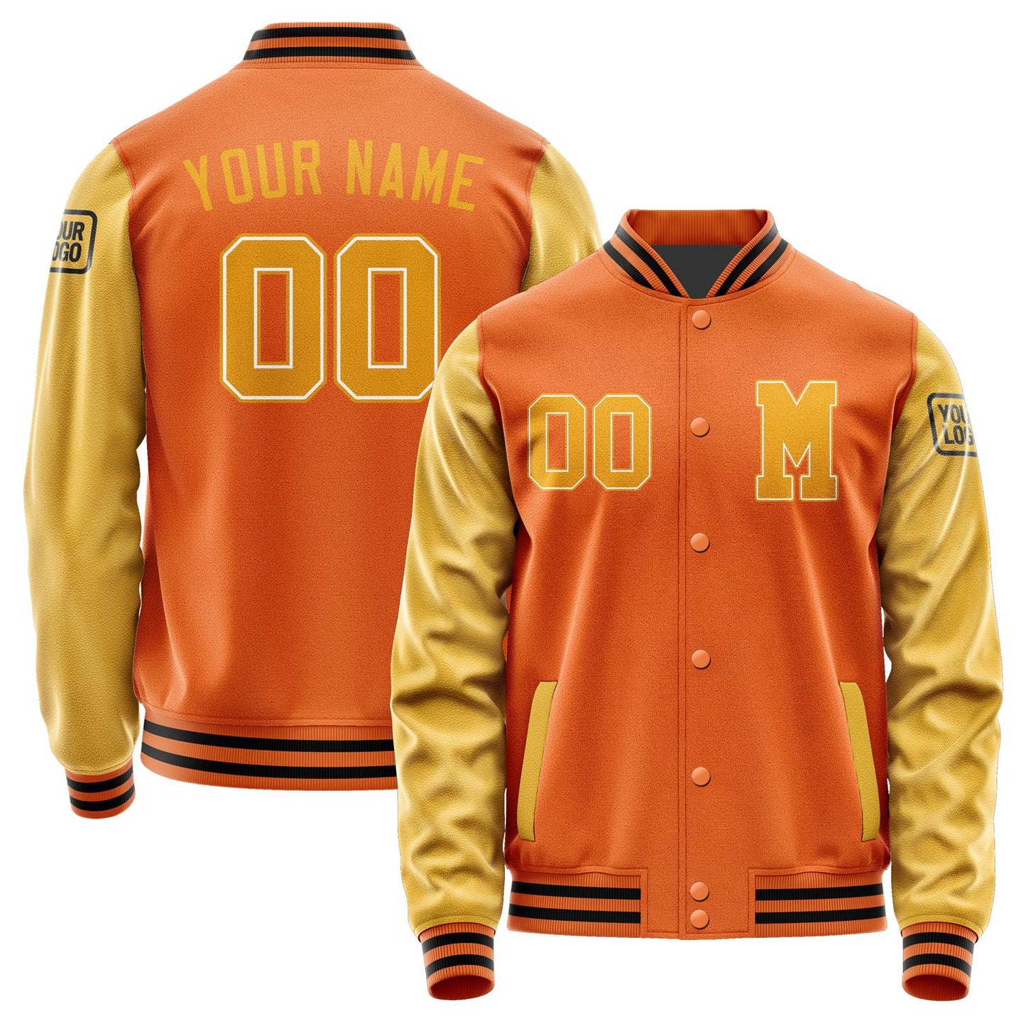 Custom Orange Yellow Jacket Jb2828192817191817