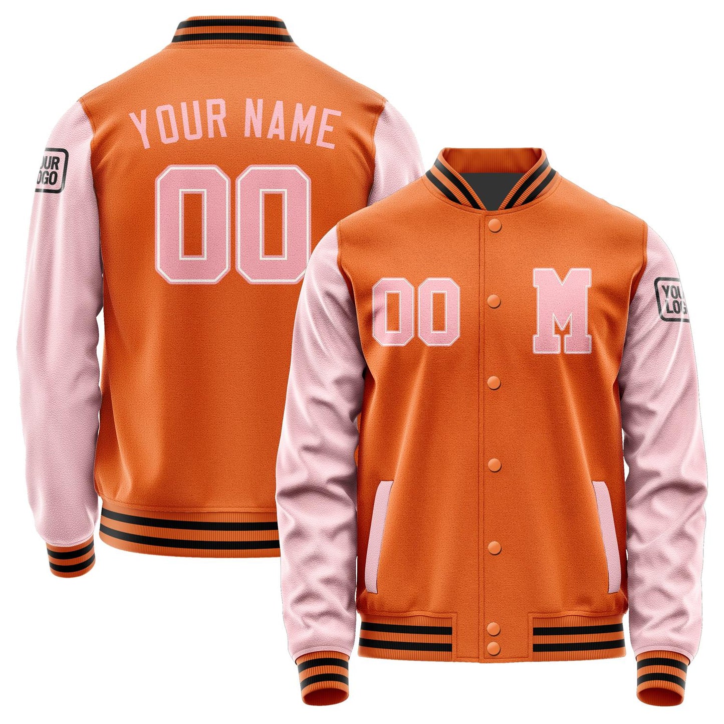 Custom Orange Light Pink Jacket Jb2828212817211817