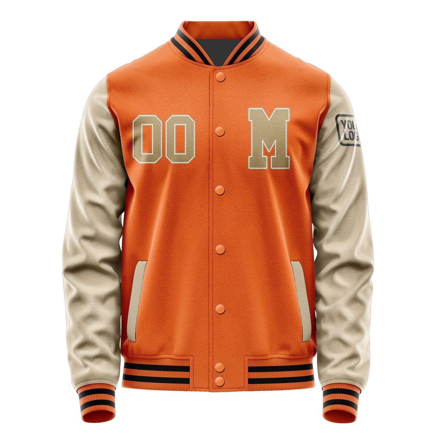 Custom Orange Light Khaki Jacket Jb2828252817251817