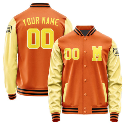 Custom Orange Light Yellow Jacket Jb2828262817261817
