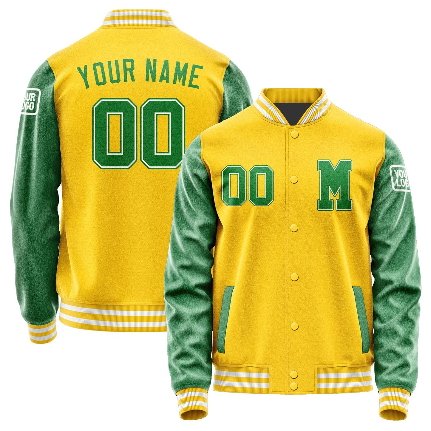 Custom Gold Emerald Green Jacket Jb3030243018241818
