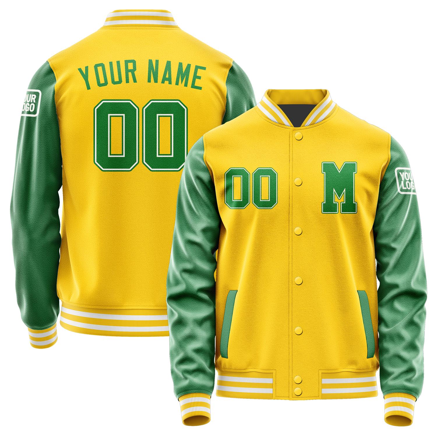 Custom Gold Emerald Green Jacket Jb3030243018241818