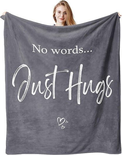 Blanket for Son Gifts, “Warm Hugs”, From Mom Dad, Birthday Christmas Graduation Everyday Encouragement, Inspirational Motivational