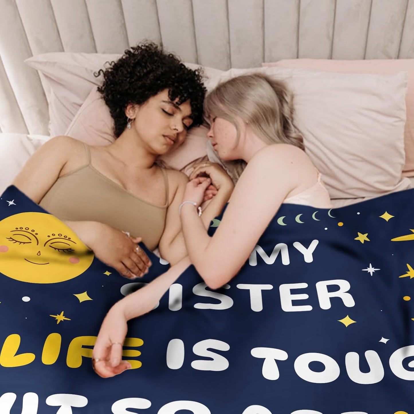 Blanket for Sister Gifts, “Life Is Tough But So Are You”, From Sister, Birthday Christmas Graduation Everyday Encouragement, Inspirational