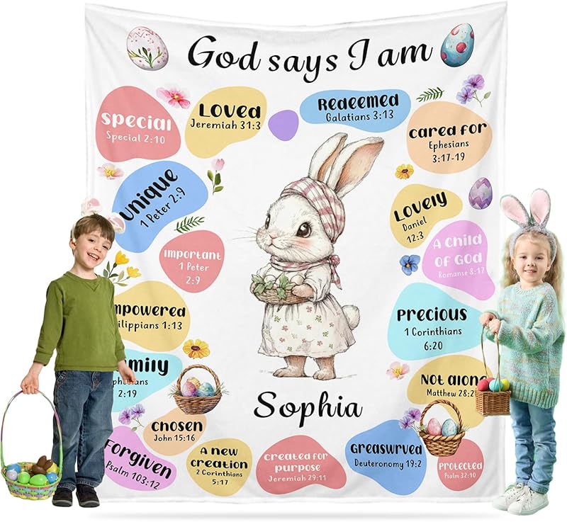Blanket for Daughter Gifts, “You Are Chosen Made for a Purpose a Child of God”, From Mom Dad Parents, Birthday Christmas Graduation, Inspirational