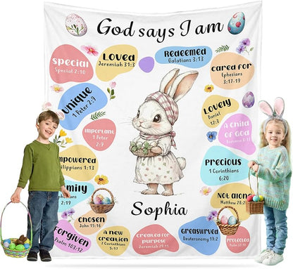 Blanket for Daughter Gifts, “You Are Chosen Made for a Purpose a Child of God”, From Mom Dad Parents, Birthday Christmas Graduation, Inspirational