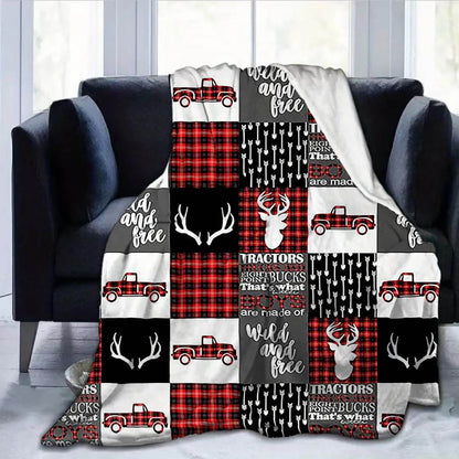 Blanket for Son Gifts, “Wild and Free”, From Dad Mom, Birthday, Christmas, Graduation, Inspirational Motivational