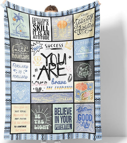 Gifts for Son Blanket, “Daily Reminders”, From Mom Dad, Birthday, Graduation, Christmas, Everyday Encouragement, Inspirational Motivational