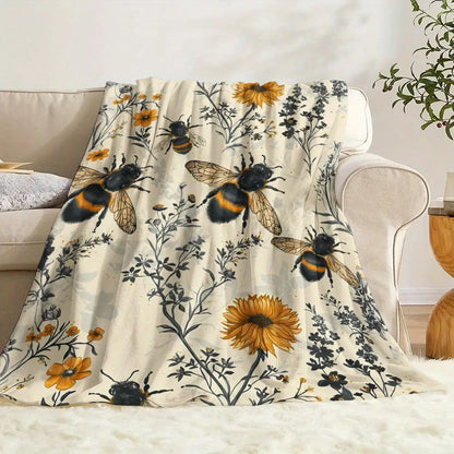 Gifts for Nature Lovers Blanket - Bee Happy,” From Friends, Birthday, Holiday, Everyday Encouragement, Inspirational