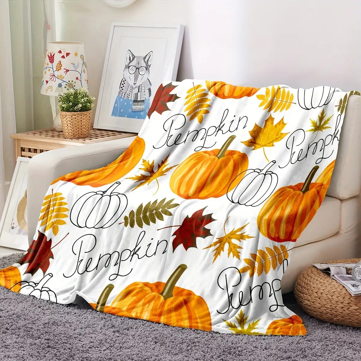 Holiday Gifts Blanket for Pumpkin Lovers - Pumpkin - From Family, Christmas, Thanksgiving, Fall Decor, Seasonal