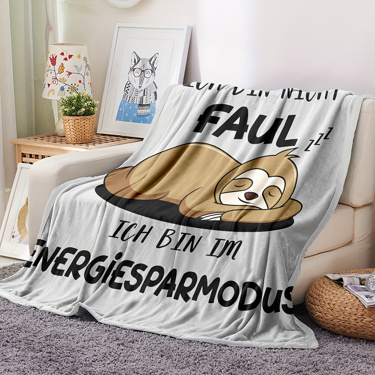 Gifts for Son Blanket, “Ich bin nicht faul, ich bin im Energiesparmodus”, From Parents, Birthday, Christmas, Everyday Encouragement, Motivational