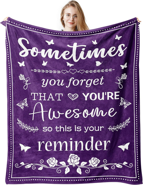 Blanket for Son Gifts, “Sometimes you forget that you’re awesome so this is your reminder”, From Mom Dad, Birthday, Christmas, Inspirational