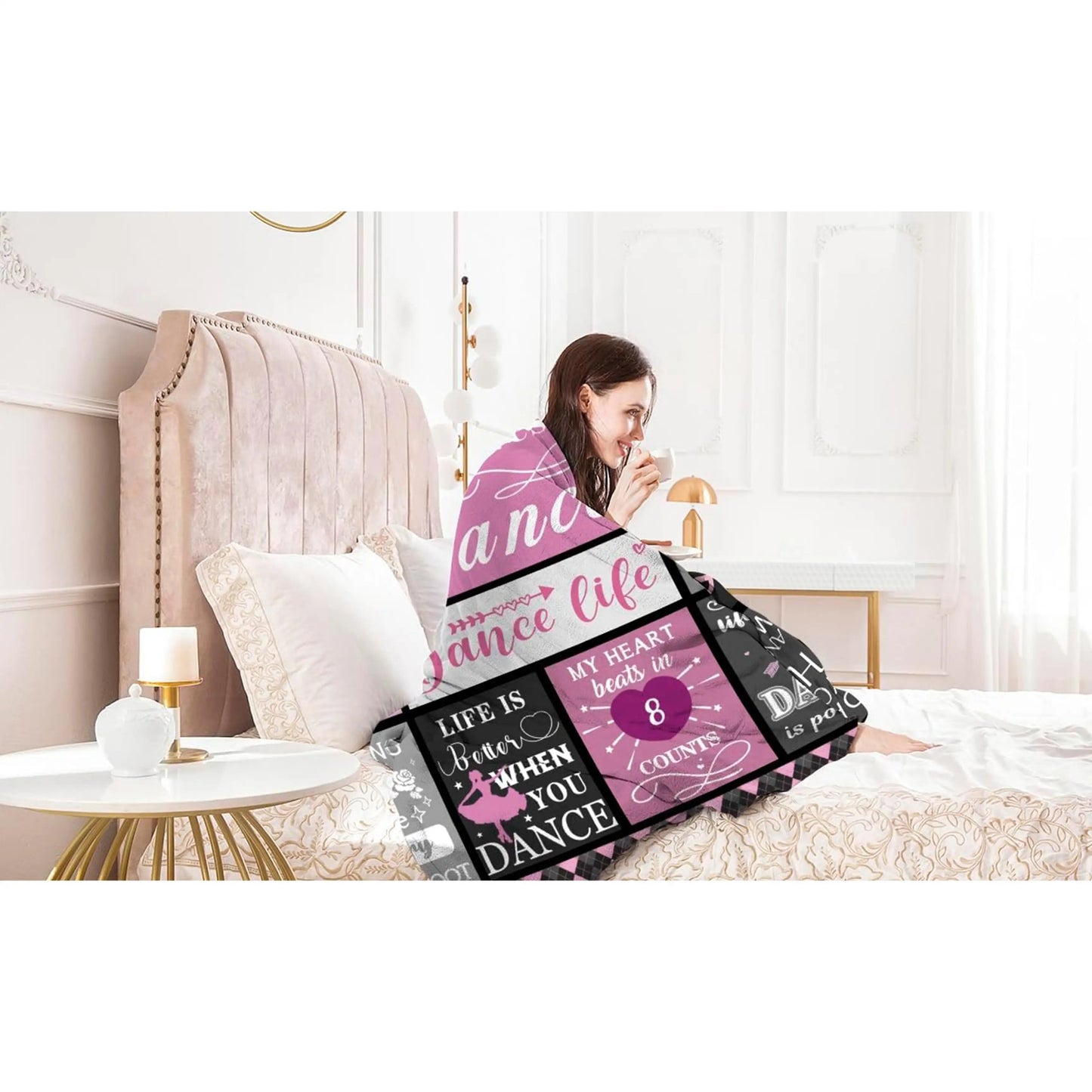 Blanket for Daughter Gifts - Just A Girl Who Loves Dance,” From Parents, Birthday, Christmas, Everyday Encouragement, Inspirational Dance-themed Blanket