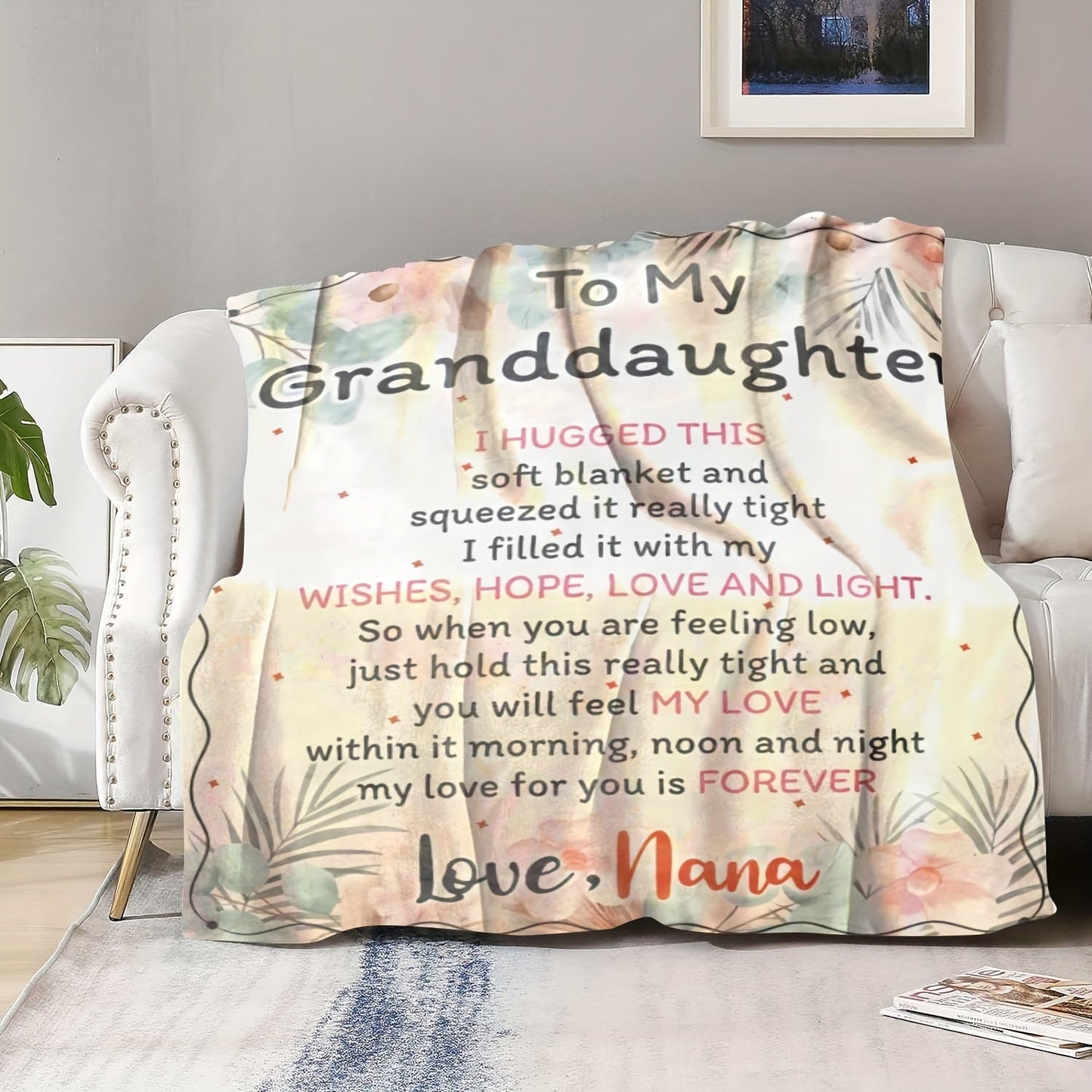 Gifts for Granddaughter Blanket - My Love for You is Forever,” From Nana, Birthday, Christmas, Everyday Encouragement, Inspirational