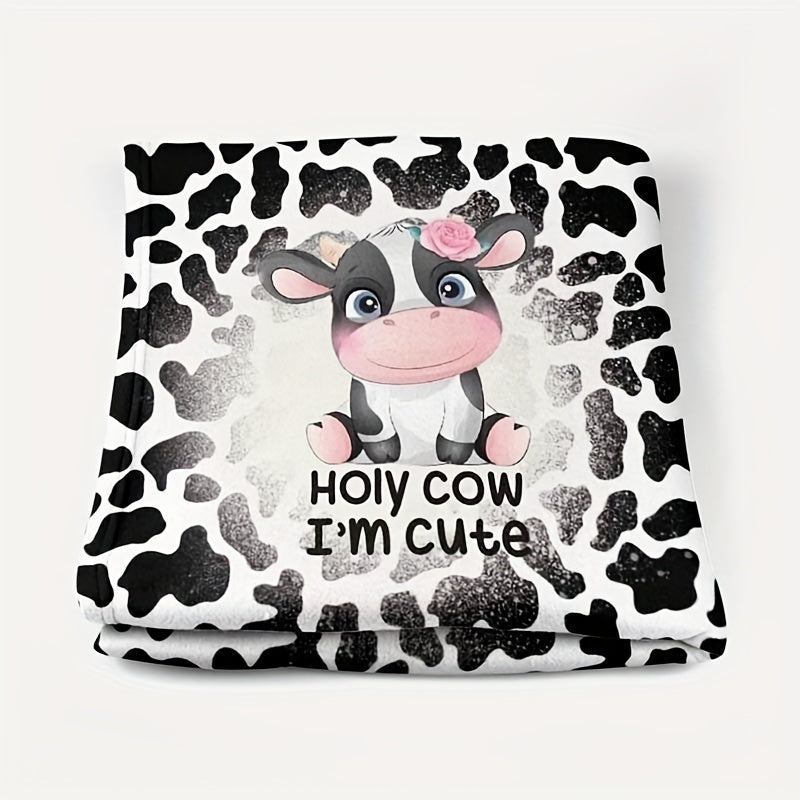 Blanket for Daughter Gifts - Holy Cow I'm Cute - From Parents, Birthday, Christmas, Everyday Encouragement, Cute Animal