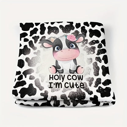 Blanket for Daughter Gifts - Holy Cow I'm Cute - From Parents, Birthday, Christmas, Everyday Encouragement, Cute Animal