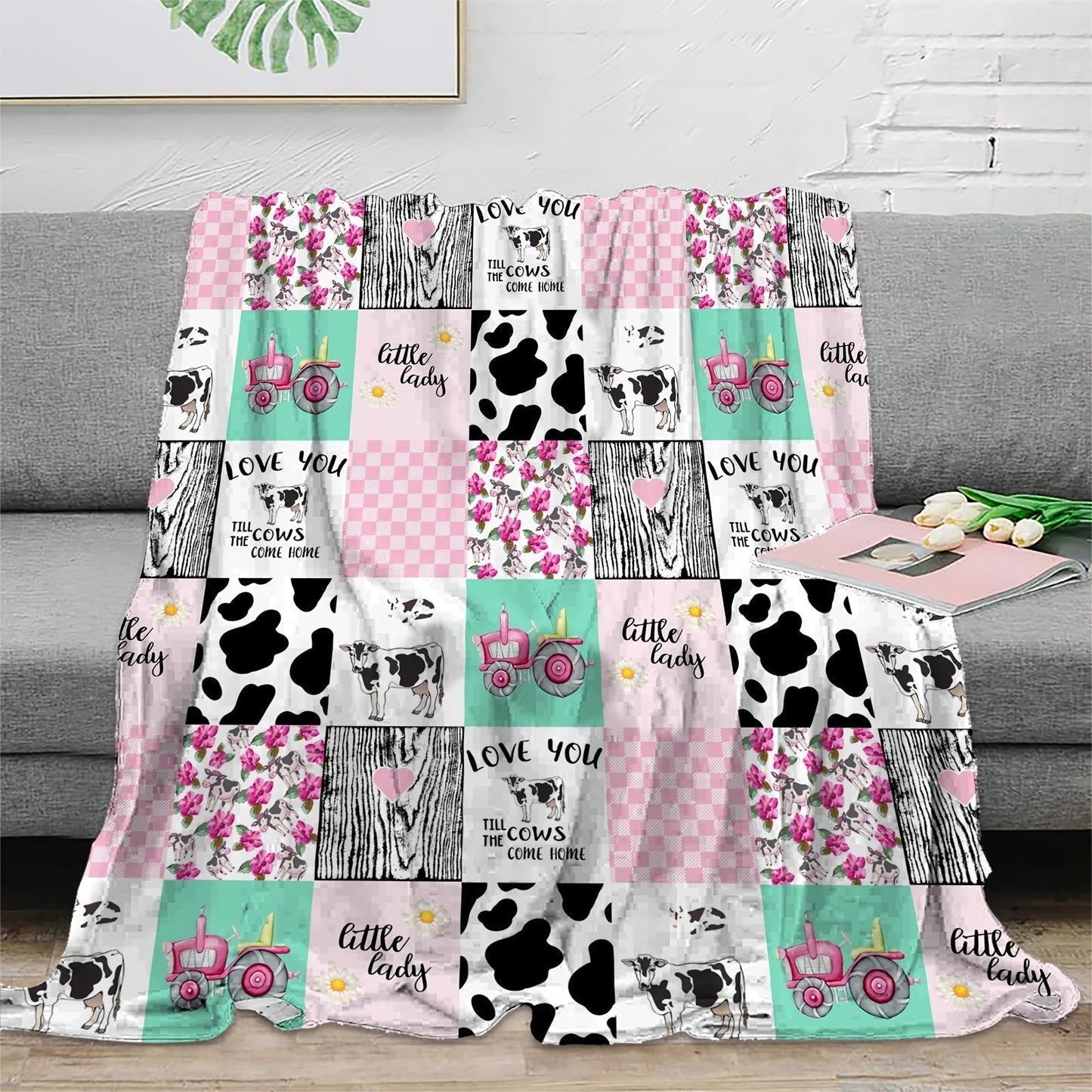 Blanket for Daughter Gifts - Love You Till the Cows Come Home,” From Parents, Birthday, Christmas, Everyday Encouragement, Inspirational