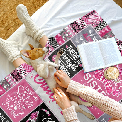 Gifts for Sister in Law Blanket - World’s Best Sister In Law,” From Brother, Birthday, Christmas, Everyday Encouragement, Inspirational