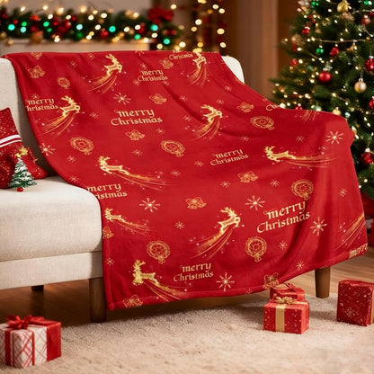 Blanket for Son Gifts, “Merry Christmas”, From Mom Dad, Christmas Birthday Holiday Graduation, Inspirational Motivational