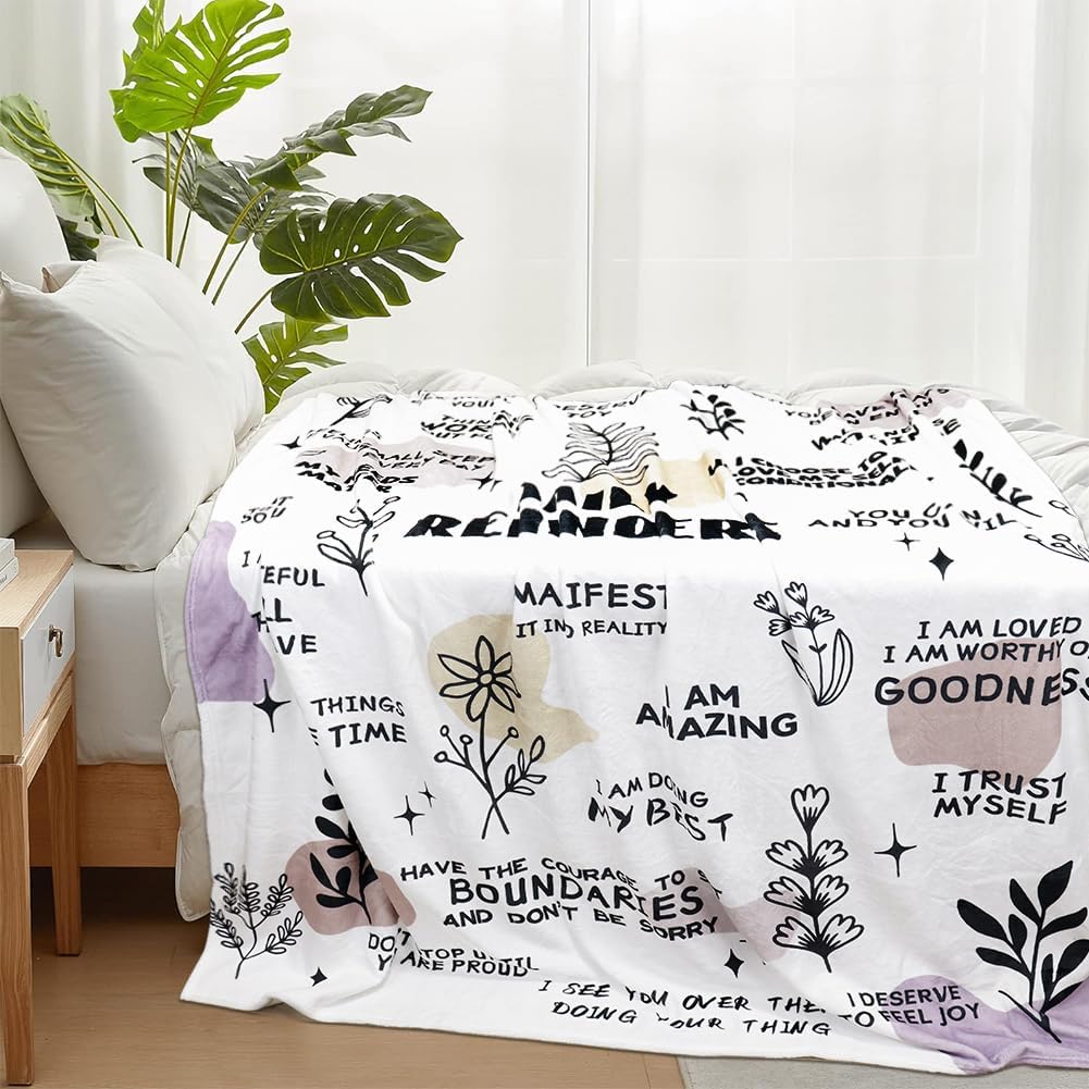 Gifts for Son Blanket, “Daily Reminders”, From Mom Dad, Birthday, Graduation, Christmas, Everyday Encouragement, Inspirational Motivational