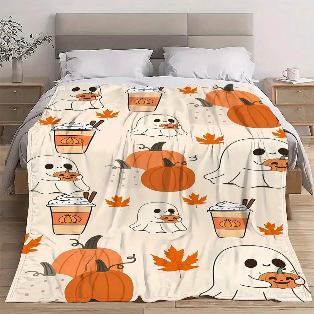 Halloween Gifts Blanket, “Trick or Treat”, From Family, Halloween, Holiday, Everyday Encouragement, Seasonal Theme