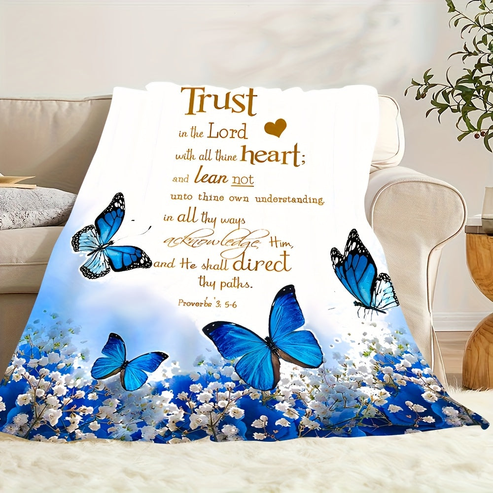 Blanket for Faith Gifts - Trust in the Lord with all thine heart - From Parents, Birthday, Christmas, Everyday Encouragement, Inspirational