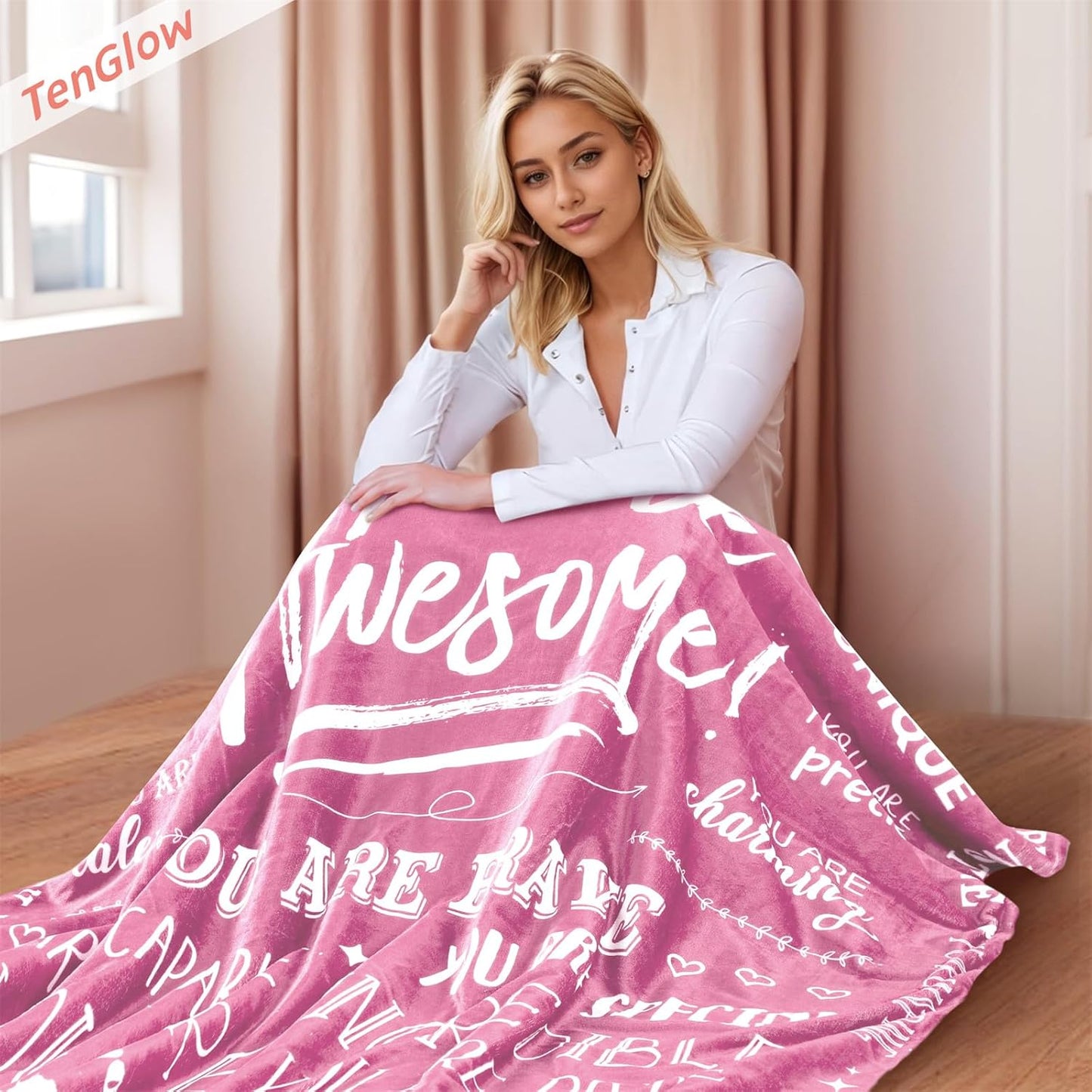 Blanket for Son Gifts, “You’re Awesome!”, From Mom Dad, Birthday, Graduation, Christmas, Everyday Encouragement, Inspirational