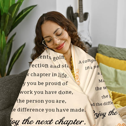 Blanket for Son Gifts, “You’ll be missed. Enjoy the next chapter.”, From Parents, Graduation, Birthday, Christmas, Motivational Inspirational