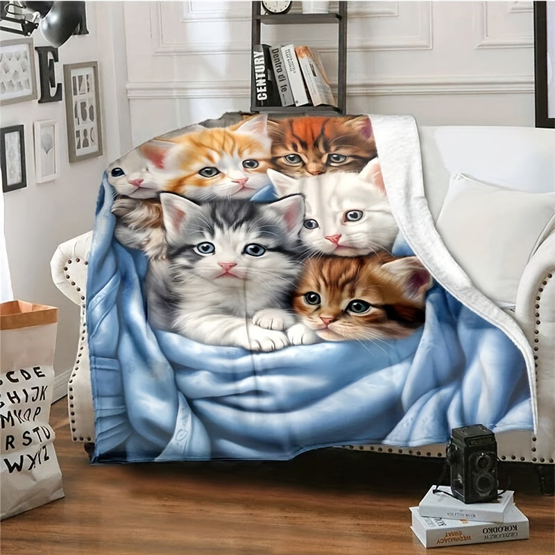 Blanket for Cat Lover Gifts - Cats Are My Favorite People - From Family, Birthday, Christmas, Everyday Encouragement, Inspirational Gift Blanket