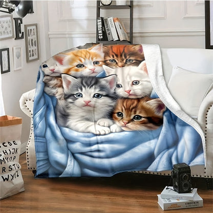 Blanket for Cat Lover Gifts - Cats Are My Favorite People - From Family, Birthday, Christmas, Everyday Encouragement, Inspirational Gift Blanket