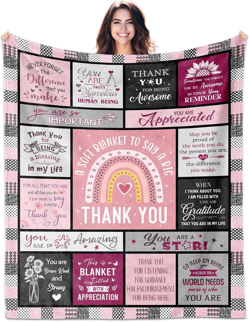 Blanket for Son Gifts, “A Soft Blanket to Say a Big Thank You”, From Mom Dad Parents, Birthday Christmas Graduation, Inspirational Motivational
